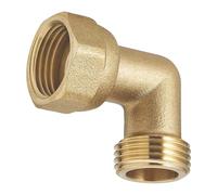 SOMATHERM FOR YOU - Gomito in Ottone Grezzo a Vite - Maschio-Dado Girevole 20/27 - Giallo - Per Collegamenti Idraulici - Reti Acqua Sanitaria e Riscaldamento