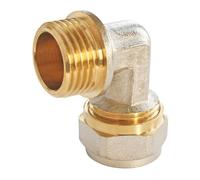 SOMATHERM FOR YOU - Raccordo Curvo a Compressione per Tubo Multistrato Ø16 - Curva Maschio 15/21 (1/2") - Installazione Facile e Veloce - Grigio/Argento - Ideale per Riscaldamento e Sanitari