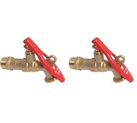 SOMATHERM FOR YOU - Rubinetto da giardino con chiusura di sicurezza - Protezione di un punto d'acqua grazie a una manopola chiudibile con lucchetto - Ingresso 15/21 x 20/27 - ACS (Confezione da 2)