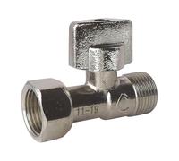 SOMATHERM FOR YOU - rubinetto WC 1/4 di giro nichel destra prime M12 / 17 (3/8 '') - Dado Prigioniero 12/17 (3/8 '')
