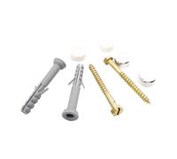 SOMATHERM FOR YOU - Set di 2 elementi di fissaggio per la toletta ciotola 8x80mm con cache per una finitura estetica o cromo panca