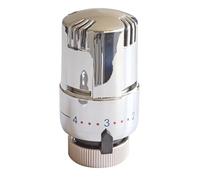 SOMATHERM FOR YOU - Testa Termostatica Scaldasalviette Cromata M30x1,5 - Design Moderno - Temperatura Regolabile - Sicurezza Anti-Scottatura - Per Bagno e Radiatore a Parete