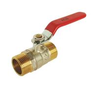 Somatherm for you - Valve con doppia sfera maschile 20/27 - maniglia piatta reversibile - Passaggio standard - Impermeabilizzazione rinforzata con 2 giunti tori