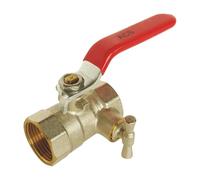 Somatherm for you - Valve con una doppia femmina costruita 20/27 Purge - Manico piatto reversibile - Passaggio standard - Impermeabilizzazione rinforzata con 2 giunti del tetto