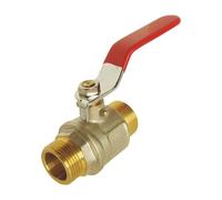 SOMATHERM PER TE - valvola a sfera - doppio maschio 33/42 - manico reversibile piatto - flusso ottimale con il passaggio totale