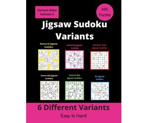 Somatomint 6 Different Jigsaw Sudoku Variants (Tascabile) Variant-Doku