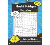 Somatomint Hashi Bridges Puzzles Mixed Grids (Tascabile) Hashi Bridges Puzzles