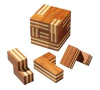 Somawürfel - Bambù - 7 Pezzi Del Puzzle - Gioco di Riflessione Pazienza
