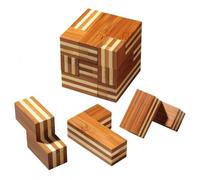Somawürfel - Bambù - 7 Pezzi Del Puzzle - Gioco di Riflessione Pazienza