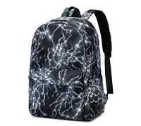 SOMBLG Zaino Scuola Ragazzo Elementare Bambino Media Maschio Ragazzi Elementari Bimbo Cartella Impermeabile Superiore (4-Nero)
