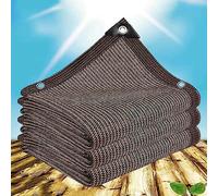 Sombra, telo ombreggiante da giardino, rete ombreggiante a rete, rete ombreggiante rinforzata, per giardino, pergola, piante, balcone, cortile, marrone, 5 x 8 m