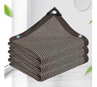 Sombra, tenda parasole da giardino in tessuto a rete traspirante, rete ombreggiante per esterni, protezione per ombra, piante, fiori, patio, colore marrone, 2 x 6 m