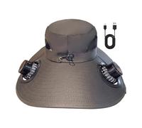 Sombrero con Ventiladores Solares - Protección Solar | Ala Ancha Transpirable con Protección UV para ExterioresCobertura UV - Transpirable, Conn Ventilador, SunshadeCamping Y Senderismo