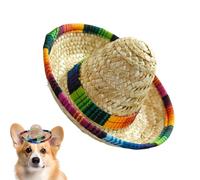 Sombrero Festhut - capanna intrecciata del Messico | Cappello da festa di grande come decorazione in costume, fascia per bambini e animali domestici, travestimento divertente per Fiesta, Birthda