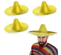 SOMBRERO PINK, RED, GREEN MULTICOLOURED OR YELLOW MENS LADIES MEXICAN DELUXE FANCY DRESS ACCESSORY HAT WITH POM POM EDGING BULK