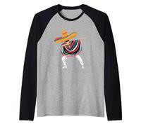 Sombrero Poncho Dabbing Danza Celebrazione Maglia con Maniche Raglan