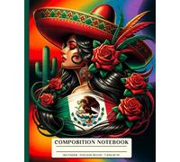Sombrero & Roses College Ruled Notebook Celebrating Mexican Roots & Hispanic Pride