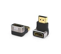 SOMDARHK Confezione da 2 adattatori HDMI 8K, adattatore angolare HDMI a 90 gradi, prolunga connettore HDMI 2.1 maschio a femmina, supporta 8K a 60Hz per monitor, laptop, proiettore