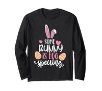 Some Bunny is Eggspecting Baby Shower Announcement Easter Maglia a Manica