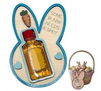 Some Bunny Needs a Shot, robusto supporto per bottiglie di liquori a forma di coniglietto pasquale, in legno rinforzato, divertente regalo per adulti, finitura liscia, antiscivolo, per mini alcolici e