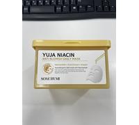 SOME BY MI Yuja Niacin Anti Blemish Daily Mask - 30 fogli da 11,8oz - Maschera viso giornaliera con niacinamide contro macchie scure - Soluzione sbiancante e radiante per la pelle pigra - Pepl coreana