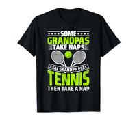 Some Grandpas Take Naps Real Grandpa Play Tennis Maglietta