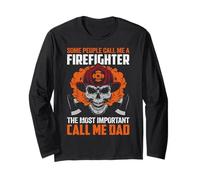 Some People Call Me A Firefighter Dad Firefighters Lovers Maglia a Manica