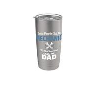 Some People Call Me Mechanic Dad Blue Collar Job Daddy Bicchiere termico in acciaio inox doppia parete