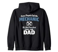 Some People Call Me Mechanic Dad Blue Collar Job Daddy Felpa con Cappuccio