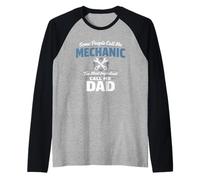 Some People Call Me Mechanic Dad Blue Collar Job Daddy Maglia con Maniche Raglan