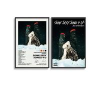 Some Sexy Songs 4 U Drake Poster Un Set Di 2 Poster Su Tela Per La Stanza, Estetica, Festival, Regalo, Famiglia, Camera Da Letto, Decorazione Da Parete, Casa 08x12inch(20x30cm)