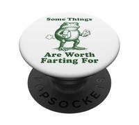 Some Things Are Worth Farting For Frog PopSockets PopGrip Adesivo