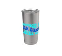 Somebody in San Diego Loves Me Modern Boho Vibe Bicchiere termico in acciaio inox doppia parete
