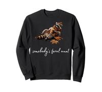 Somebody's Feral Aunt Retro Raccoon Zucca Spice Coffee Felpa
