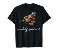 Somebody's Feral Aunt Retro Raccoon Zucca Spice Coffee Maglietta