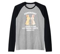 Somebunny AMA Essere Un Coniglietto Pasquale Analista di Sicurezza informatica Maglia con Maniche Raglan