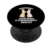 Somebunny ama essere un coniglietto pasquale analista di sicurezza informatica PopSockets PopGrip Adesivo