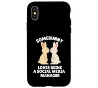 Somebunny ama essere un coniglietto pasquale di social media manager Custodia per iPhone X/XS