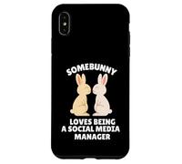 Somebunny ama essere un coniglietto pasquale di social media manager Custodia per iPhone XS Max