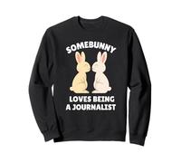 Somebunny AMA Essere Un Giornalista Carino Coniglietto Pasquale Lavoro Felpa