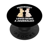 Somebunny ama essere un giornalista carino coniglietto pasquale lavoro PopSockets PopGrip Adesivo
