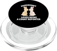 Somebunny ama essere un giornalista del tribunale Carino lavoro da coniglietto pasquale PopSockets PopGrip per MagSafe
