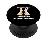 Somebunny ama essere un responsabile dell'ufficio carino coniglietto pasquale PopSockets PopGrip Adesivo