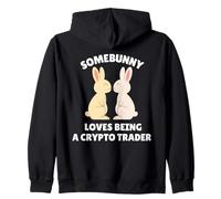 Somebunny AMA Essere Un Trader di criptovalute Carino Easter Bunny Job Felpa con Cappuccio
