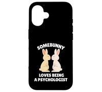 Somebunny ama essere uno psicologo carino coniglietto pasquale lavoro Custodia per iPhone 16
