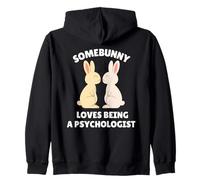 Somebunny AMA Essere Uno Psicologo Carino Coniglietto Pasquale Lavoro Felpa con Cappuccio