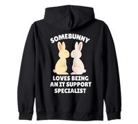 Somebunny AMA Essere Uno specialista del Supporto IT Easter Bunny Felpa con Cappuccio