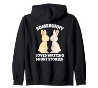 Somebunny AMA Scrivere racconti di Pasqua Bunny Writer Felpa con Cappuccio