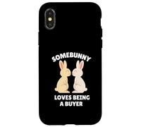 Somebunny Loves Being a Buyer - Coniglietto pasquale regalo di lavoro Custodia per iPhone X/XS