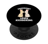 Somebunny Loves Kickboxing - Simpatico coniglietto pasquale Kickboxer, idea regalo PopSockets PopGrip Adesivo